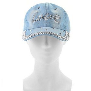 LOVE Rhinestone Embellished Bling Baseball Cap